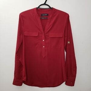 Ivanka Trump Red Blouse Size Small